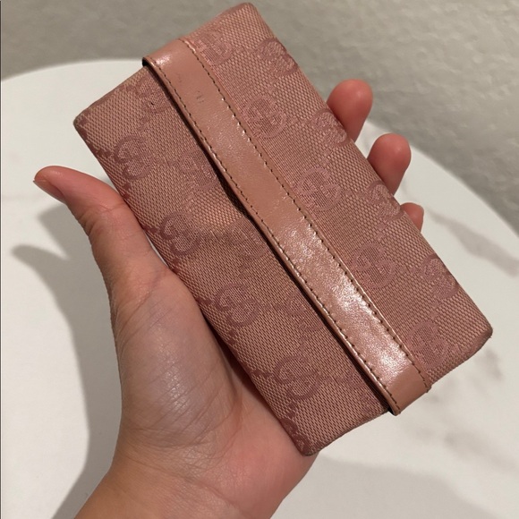 GUCCI Pink Canvas Monogram Tissue Holder - Picture 2 of 10